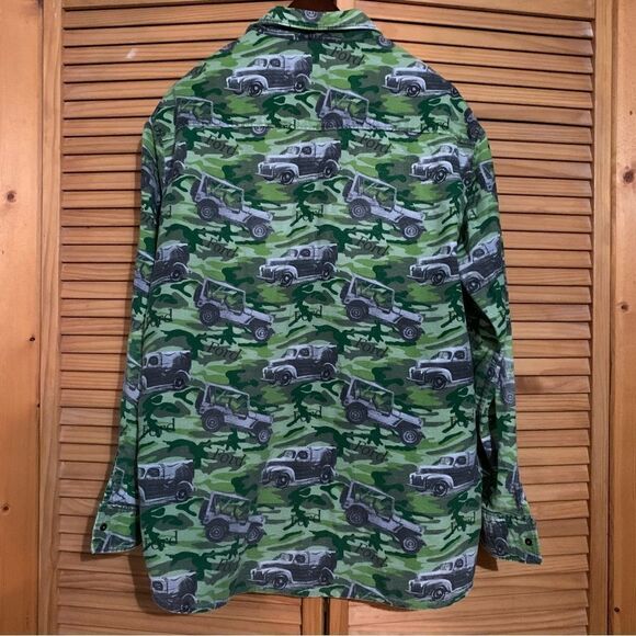Vintage Camo Ford Truck Button Up Flannel Large - Picture 4 of 5